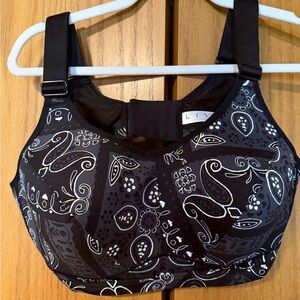 Lane Bryant LIVI Black and White Floral Bra